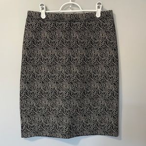 Vintage-feel knit pencil skirt